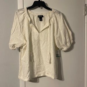 Karen Kane Garden Party Eyelet Embroidered Top